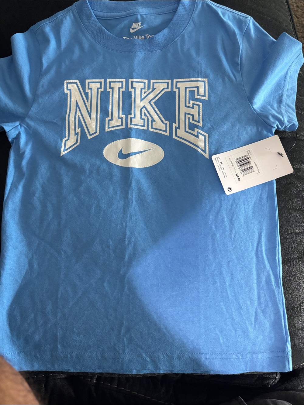 Nike Light Blue Short-Sleeve Tee with White Logo